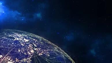 史诗科技企业地球光线粒子开场公司LOGO视频的预览图